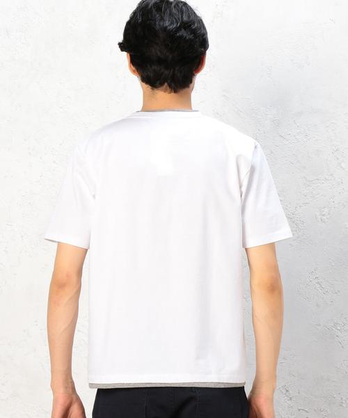 green label relaxing（グリーンレーベルリラクシング）の「KC DELAVE F/LYRD S/S Tシャツ◆（Tシャツ/カットソー・メンズ・ネイビー/ホワイト/ベージュ・SMALL/LARGE/MEDIUM）」の4枚目の写真