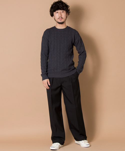 URBAN RESEARCH(アーバンリサーチ)の「UR ストレッチケーブルC/Nニット(ニット/セーター・メンズ・キャメル/ブルー系その他/オリーブ/ブルー・MEDIUM/LARGE)」の20枚目の写真