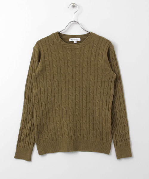 URBAN RESEARCH(アーバンリサーチ)の「UR ストレッチケーブルC/Nニット(ニット/セーター・メンズ・キャメル/ブルー系その他/オリーブ/ブルー・MEDIUM/LARGE)」の22枚目の写真