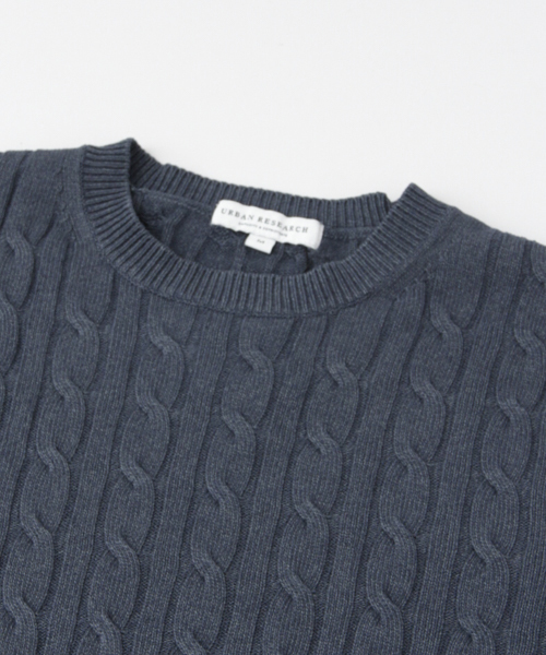 URBAN RESEARCH(アーバンリサーチ)の「UR ストレッチケーブルC/Nニット(ニット/セーター・メンズ・キャメル/ブルー系その他/オリーブ/ブルー・MEDIUM/LARGE)」の14枚目の写真