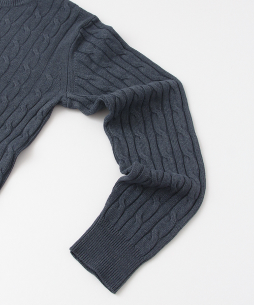 URBAN RESEARCH(アーバンリサーチ)の「UR ストレッチケーブルC/Nニット(ニット/セーター・メンズ・キャメル/ブルー系その他/オリーブ/ブルー・MEDIUM/LARGE)」の15枚目の写真