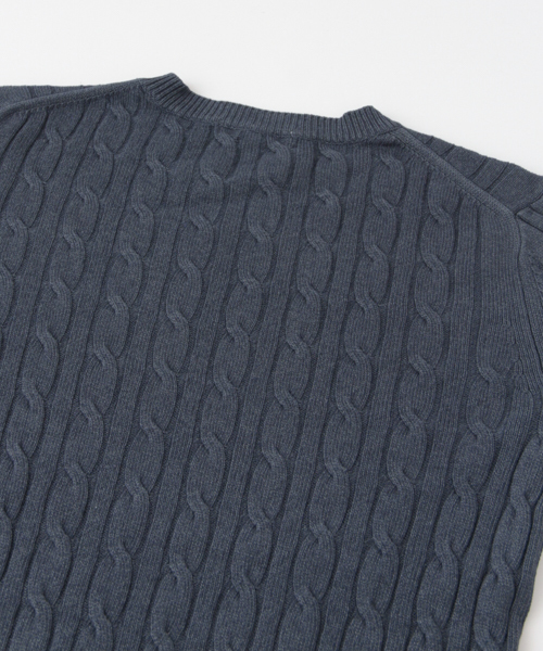 URBAN RESEARCH(アーバンリサーチ)の「UR ストレッチケーブルC/Nニット(ニット/セーター・メンズ・キャメル/ブルー系その他/オリーブ/ブルー・MEDIUM/LARGE)」の11枚目の写真