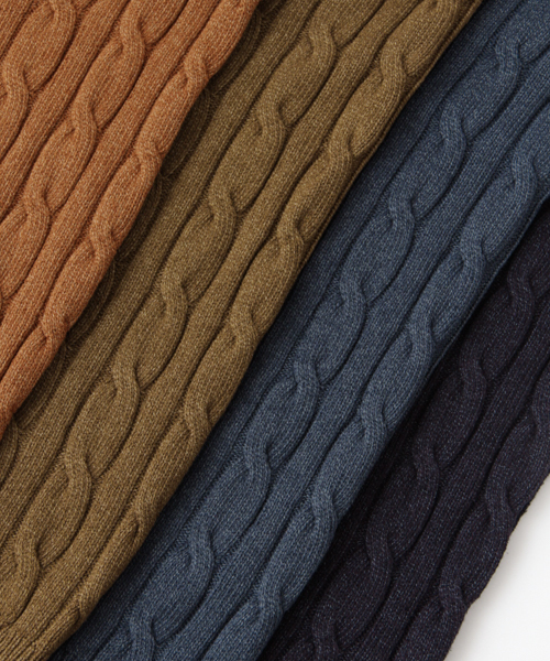 URBAN RESEARCH(アーバンリサーチ)の「UR ストレッチケーブルC/Nニット(ニット/セーター・メンズ・キャメル/ブルー系その他/オリーブ/ブルー・MEDIUM/LARGE)」の12枚目の写真