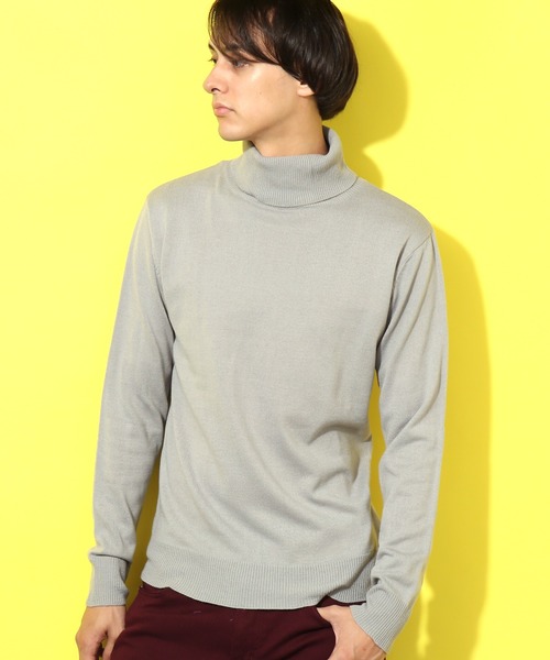 REPIDO(リピード)の「【WEB限定】 カシミヤタッチ ゼロウール 無地 長袖 タートルネック ニット セーター 【REPIDO】(ニット/セーター)」|グレー