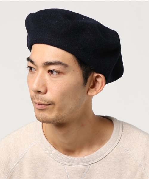 Denime(ドゥニーム)の「【MADE IN FRANCE】SOLID BERET/ベレー帽(キャスケット・メンズ・オフホワイト/グレー/ネイビー/マスタード/ワイン/ブラック・FREE)」の5枚目の写真