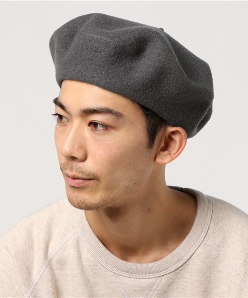 Denime(ドゥニーム)の「【MADE IN FRANCE】SOLID BERET/ベレー帽(キャスケット・メンズ・オフホワイト/グレー/ネイビー/マスタード/ワイン/ブラック・FREE)」の4枚目の写真