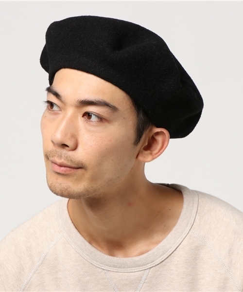 Denime(ドゥニーム)の「【MADE IN FRANCE】SOLID BERET/ベレー帽(キャスケット・メンズ・オフホワイト/グレー/ネイビー/マスタード/ワイン/ブラック・FREE)」の3枚目の写真