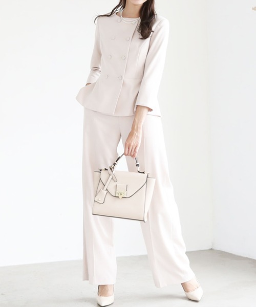 DRESS LABフォーマルスーツセットアップペプラムトップス&パンツ2点セット DRESS LAB セットアップ 「セレモニースーツセットアップ/手洗い
