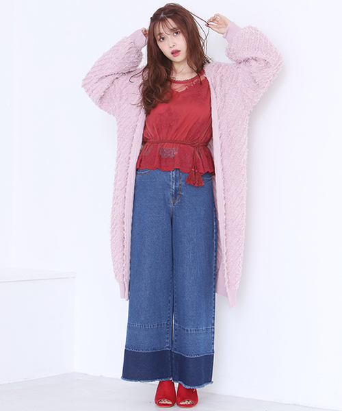 one after another NICE CLAUP（ワンアフターアナザーナイスクラップ）の「レース刺繍ブラウス（シャツ/ブラウス・レディース・レッド/アイボリー/ブラック・FREE）」の11枚目の写真