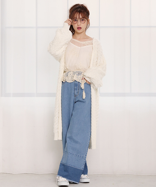 one after another NICE CLAUP（ワンアフターアナザーナイスクラップ）の「レース刺繍ブラウス（シャツ/ブラウス・レディース・レッド/アイボリー/ブラック・FREE）」の14枚目の写真