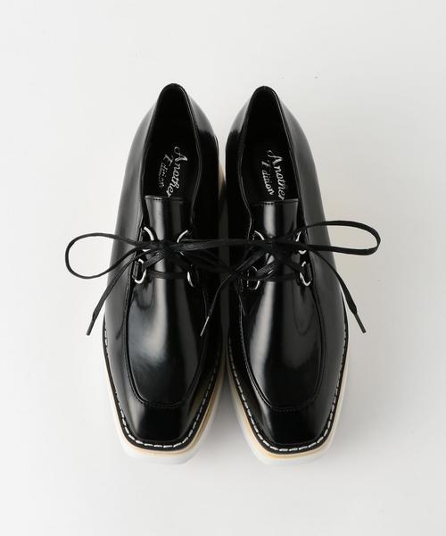 Another Edition（アナザーエディション）の「レースアップ　フナゾコシューズ ◆（その他シューズ・レディース・ベージュ/ブラック・MEDIUM/SMALL/LARGE）」の6枚目の写真