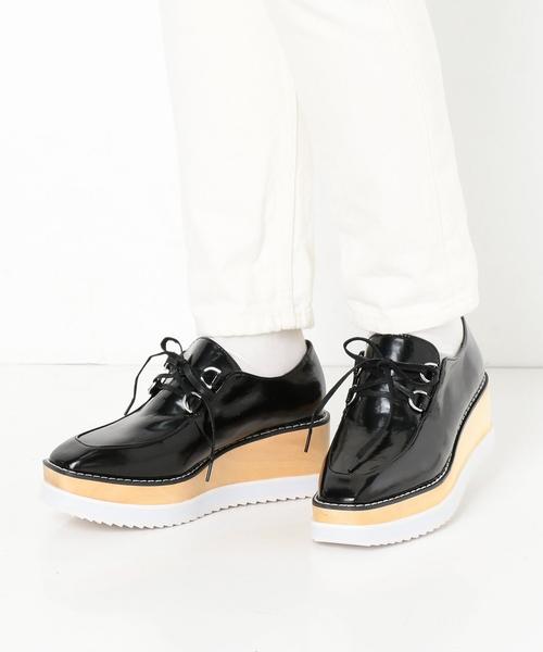 Another Edition（アナザーエディション）の「レースアップ　フナゾコシューズ ◆（その他シューズ・レディース・ベージュ/ブラック・MEDIUM/SMALL/LARGE）」の9枚目の写真
