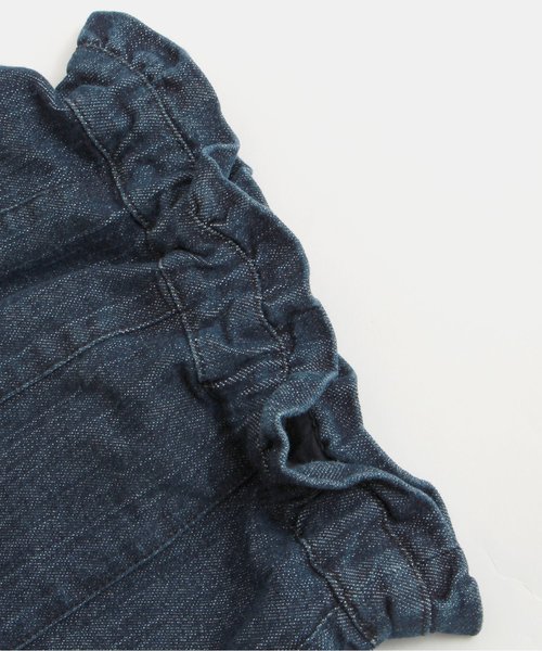 apres les cours(アプレレクール)の「ウエストフリルタイトデニムスカート(デニムスカート・キッズ・ブルー/ネイビー・140/80/100/120/90/110/130)」の5枚目の写真