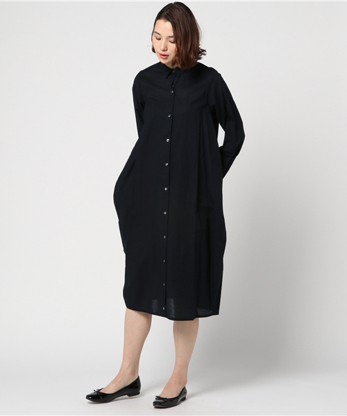 mizuiroind（ミズイロインド）の「コクーンシャツワンピース（シャツ