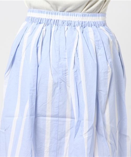 POU DOU DOU（プードゥドゥ）の「ローン先染めウエスト刺繍タックスカート（スカート・レディース・イエロー/ブルー/グレー・3）」の4枚目の写真