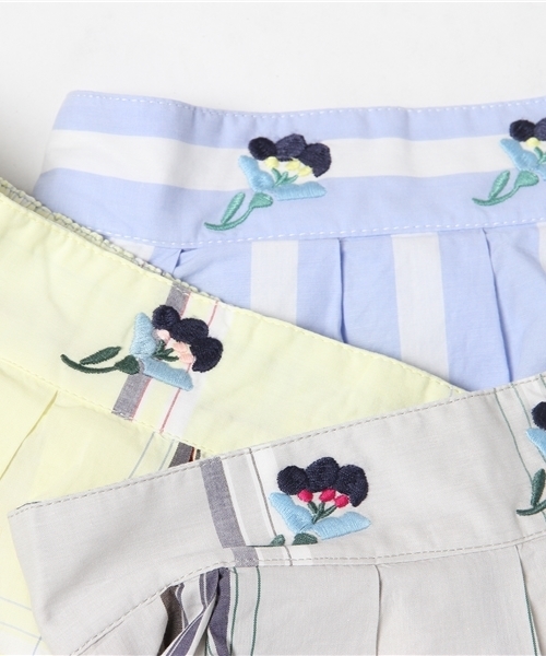 POU DOU DOU（プードゥドゥ）の「ローン先染めウエスト刺繍タックスカート（スカート・レディース・イエロー/ブルー/グレー・3）」の8枚目の写真