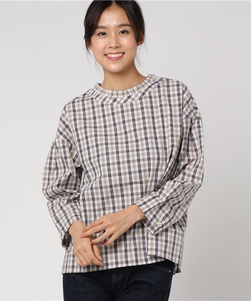 POU DOU DOU（プードゥドゥ）の「スタンドフリルカラーブラウス（シャツ/ブラウス・レディース・オフホワイト/ブラック/イエロー・3）」の3枚目の写真