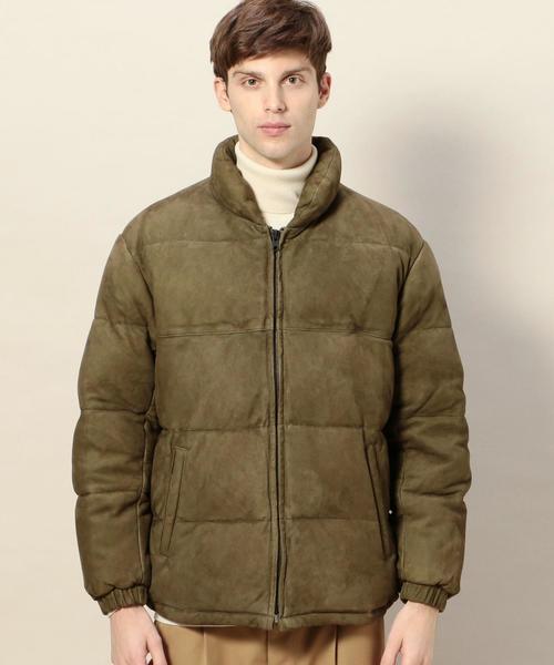 schott（ショット）の「【別注】 ＜Schott(ショット)＞ SUEDE DOWN/ダウンジャケット ◆（ダウンジャケット/コート・メンズ・オリーブ・LARGE/MEDIUM/SMALL）」の6枚目の写真