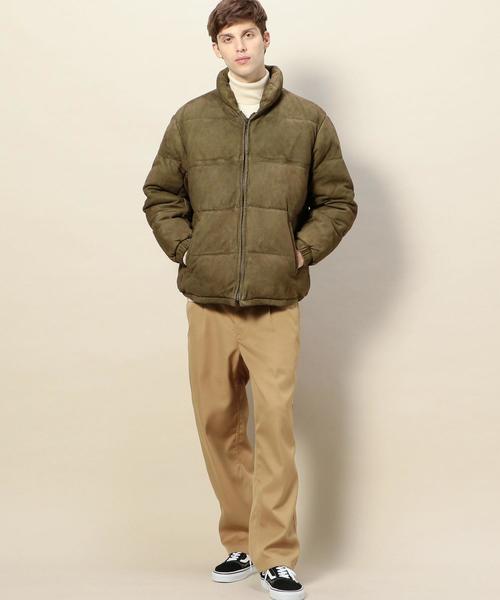 schott（ショット）の「【別注】 ＜Schott(ショット)＞ SUEDE DOWN/ダウンジャケット ◆（ダウンジャケット/コート・メンズ・オリーブ・LARGE/MEDIUM/SMALL）」の8枚目の写真