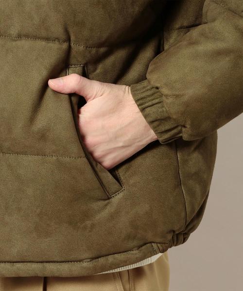 schott（ショット）の「【別注】 ＜Schott(ショット)＞ SUEDE DOWN/ダウンジャケット ◆（ダウンジャケット/コート・メンズ・オリーブ・LARGE/MEDIUM/SMALL）」の2枚目の写真
