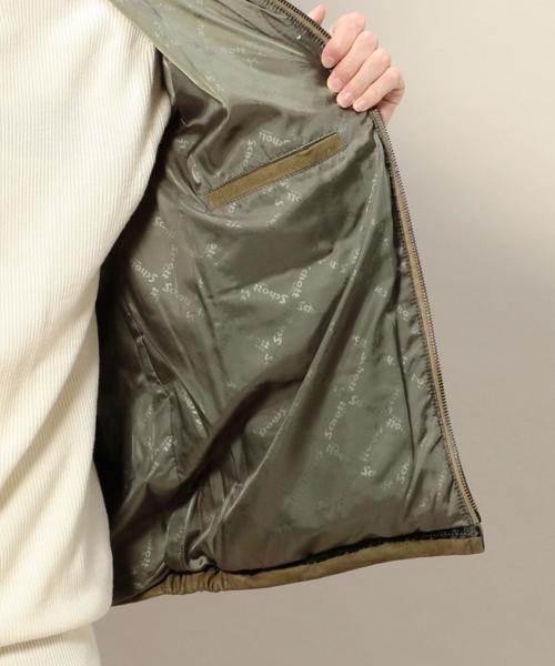 schott（ショット）の「【別注】 ＜Schott(ショット)＞ SUEDE DOWN/ダウンジャケット ◆（ダウンジャケット/コート・メンズ・オリーブ・LARGE/MEDIUM/SMALL）」の3枚目の写真