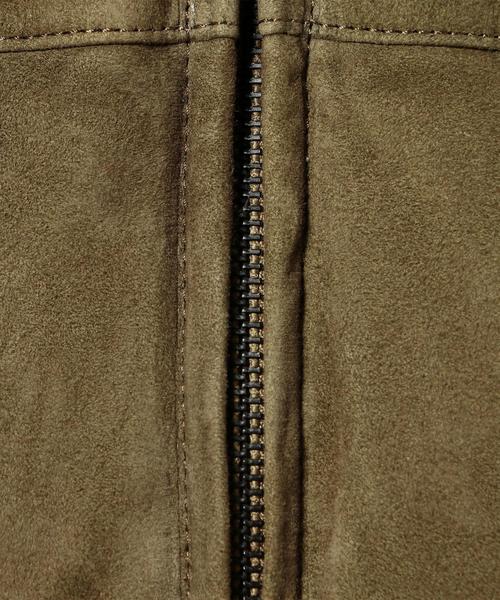 schott（ショット）の「【別注】 ＜Schott(ショット)＞ SUEDE DOWN/ダウンジャケット ◆（ダウンジャケット/コート・メンズ・オリーブ・LARGE/MEDIUM/SMALL）」の4枚目の写真