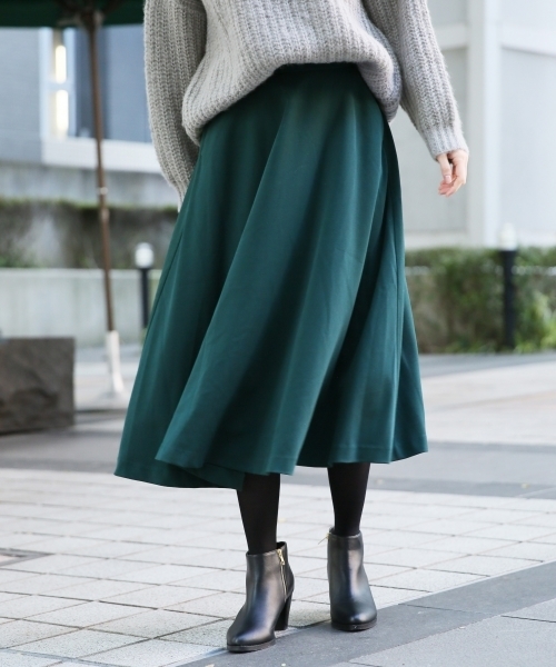 GLOBAL WORK（グローバルワーク）の「TRカラーフレアスカート/776091（スカート・レディース・グリーン/レッド/ブラック・LARGE/MEDIUM）」の3枚目の写真