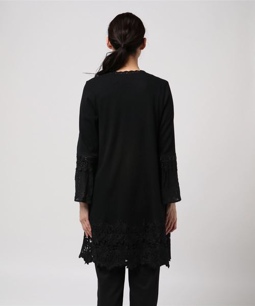 axes femme 裾レース付き ラメニットカーディガン フェアリーグランジ 袖レースデザインラメニット | outlet | axes femme online shop