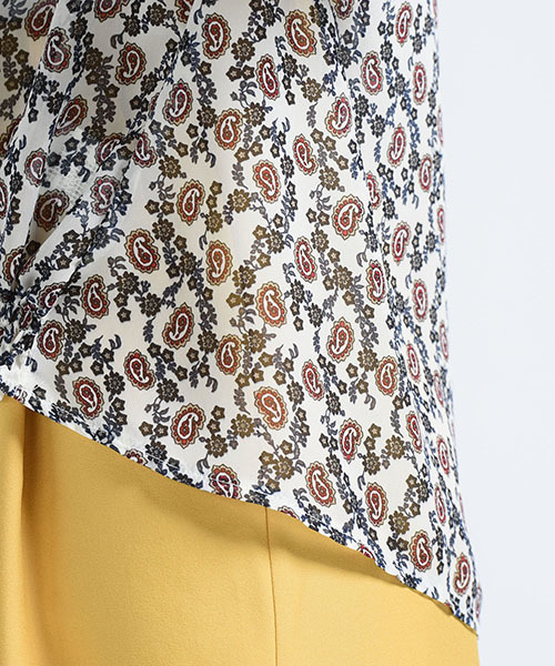 LIPSTAR（リップスター）の「ペイズリー柄フレアスリーブブラウス（シャツ/ブラウス・レディース・ホワイト系その他2/ブルー系その他2・M）」の8枚目の写真