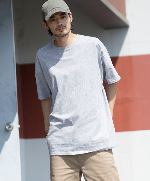 FRUIT OF THE LOOM（フルーツオブザルーム）の「【FRUIT OF THE LOOM/フルーツオブザルーム】 Crew Neck Cut & Sew Cotton Short Sleeve（Tシャツ/カットソー・メンズ・ホワイト/ブラック/パープル/ネイビー/ピンク/グリーン/ヘザーグレー/マルーン・M/L/XL）」の19枚目の写真