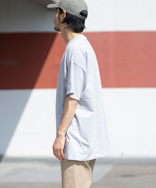 FRUIT OF THE LOOM（フルーツオブザルーム）の「【FRUIT OF THE LOOM/フルーツオブザルーム】 Crew Neck Cut & Sew Cotton Short Sleeve（Tシャツ/カットソー・メンズ・ホワイト/ブラック/パープル/ネイビー/ピンク/グリーン/ヘザーグレー/マルーン・M/L/XL）」の20枚目の写真