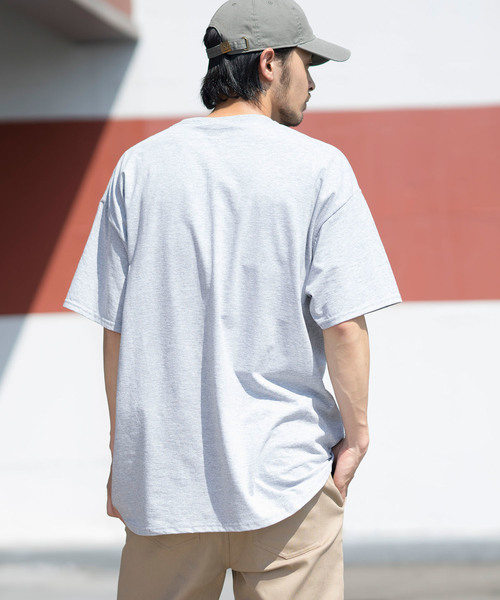 FRUIT OF THE LOOM（フルーツオブザルーム）の「【FRUIT OF THE LOOM/フルーツオブザルーム】 Crew Neck Cut & Sew Cotton Short Sleeve（Tシャツ/カットソー・メンズ・ホワイト/ブラック/パープル/ネイビー/ピンク/グリーン/ヘザーグレー/マルーン・M/L/XL）」の21枚目の写真