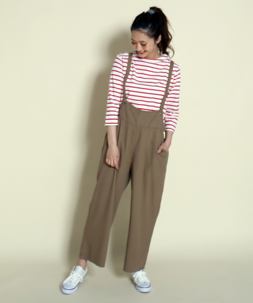 MARBLE WALTS（マーブルワルツ）の「オトナサロペット（サロペット/オーバーオール・レディース・ブラック/ベージュ/ネイビー・M/L）」の12枚目の写真