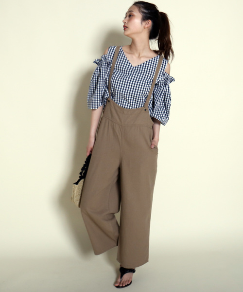 MARBLE WALTS（マーブルワルツ）の「オトナサロペット（サロペット/オーバーオール・レディース・ブラック/ベージュ/ネイビー・M/L）」の8枚目の写真