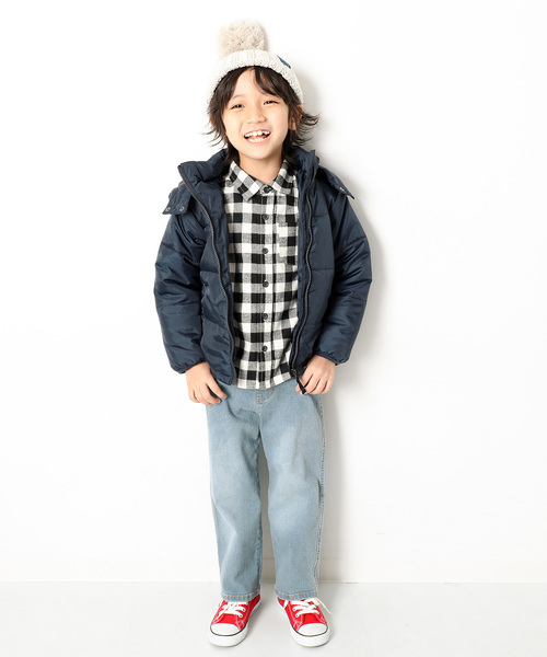 devirock（デビロック）の「ファイバーダウンジャケット（ダウンジャケット/コート・キッズ・ブラック/ネイビー/レッド/キャメル/ブルー系その他/レッド系その他/ブラウン系その他・110cm/100cm/120cm/130cm/140cm/150cm/160cm）」の9枚目の写真