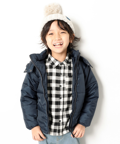 devirock（デビロック）の「ファイバーダウンジャケット（ダウンジャケット/コート・キッズ・ブラック/ネイビー/レッド/キャメル/ブルー系その他/レッド系その他/ブラウン系その他・110cm/100cm/120cm/130cm/140cm/150cm/160cm）」の4枚目の写真