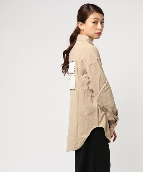 VENCEEXCHANGE（ヴァンスエクスチェンジ）の「バックパッチミリタリービッグシャツ（シャツ/ブラウス・レディース・ブラック/オリーブ/ベージュ・M）」の7枚目の写真