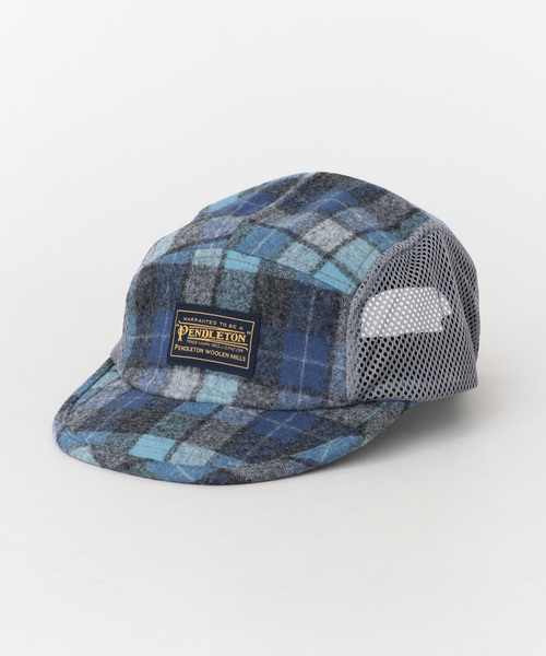 PENDLETON(ペンドルトン)の「PENDLETON PD CHECK FABRIC JET CAP(キャップ・メンズ・ブラック/ブルー/グリーン・FREE)」の3枚目の写真