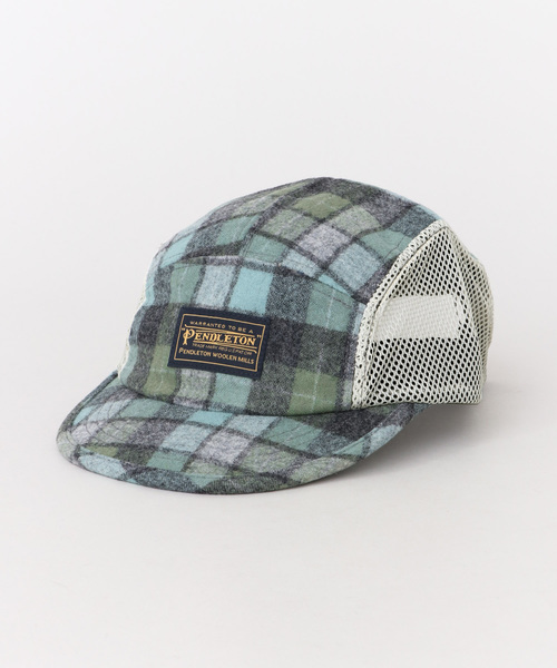PENDLETON(ペンドルトン)の「PENDLETON PD CHECK FABRIC JET CAP(キャップ・メンズ・ブラック/ブルー/グリーン・FREE)」の2枚目の写真