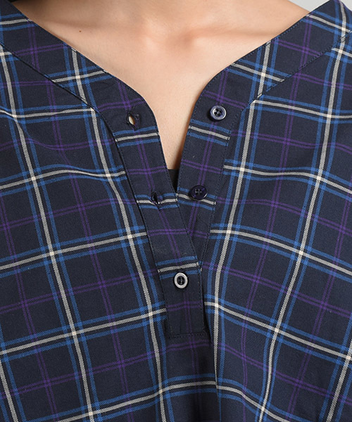 LIPSTAR（リップスター）の「無地＆チェッククロワッサンスリーブブラウス（シャツ/ブラウス・レディース・オフホワイト/グリーン系その他/ブルー系その他/キャメル・M）」の8枚目の写真