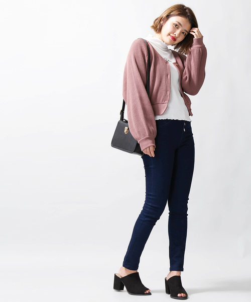 WEGO（ウィゴー）の「WEGO/ワッフルカーディガン（カーディガン/ボレロ・レディース・杢グレー/ベージュ/ブラウン・FREE）」の15枚目の写真