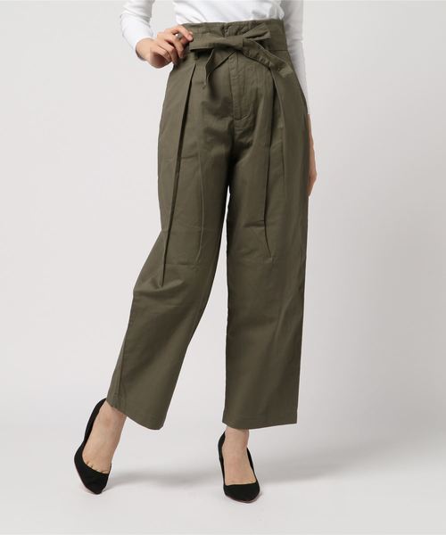 AMERICAN HOLIC（アメリカンホリック）の「ベルト付タックパンツ（その他パンツ・レディース・ブラック/ベージュ/カーキ/キャメル・M/L）」の16枚目の写真