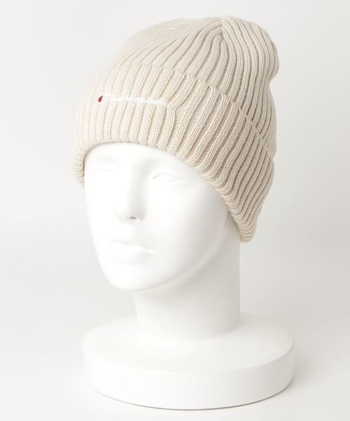 Champion（チャンピオン）の「【CHAMPION/チャンピオン】ウラフリースニットワッチ　ビーニー（ニットキャップ/ビーニー・レディース・ブラック/ライトパープル/マスタード/レッド/ブルー/ネイビー/パープル/ワイン/グリーン/ホワイト/杢グレー/ベージュ・FREE）」の4枚目の写真