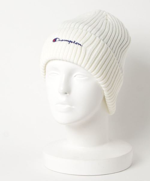 Champion（チャンピオン）の「【CHAMPION/チャンピオン】ウラフリースニットワッチ　ビーニー（ニットキャップ/ビーニー・レディース・ブラック/ライトパープル/マスタード/レッド/ブルー/ネイビー/パープル/ワイン/グリーン/ホワイト/杢グレー/ベージュ・FREE）」の2枚目の写真