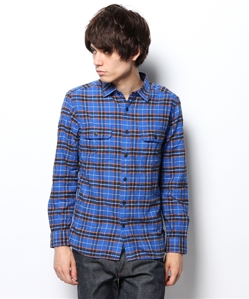 green label relaxing（グリーンレーベルリラクシング）の「NEL NEP CHECK ワークシャツ（シャツ/ブラウス・メンズ・レッド/ダークグリーン/コバルトブルー・SMALL/MEDIUM/LARGE/X-LARGE）」の6枚目の写真