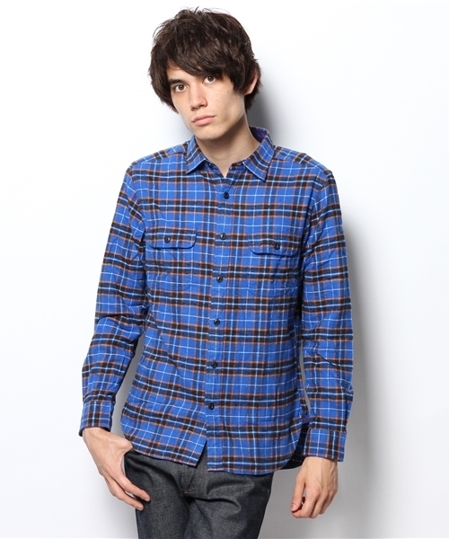 green label relaxing（グリーンレーベルリラクシング）の「NEL NEP CHECK ワークシャツ（シャツ/ブラウス・メンズ・レッド/ダークグリーン/コバルトブルー・SMALL/MEDIUM/LARGE/X-LARGE）」の4枚目の写真