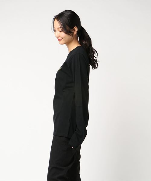 PUNYUS（プニュズ）の「ワンポイントロゴロンT（Tシャツ/カットソー・レディース・ホワイト/ブラック/イエロー・1/2/3/4）」の4枚目の写真