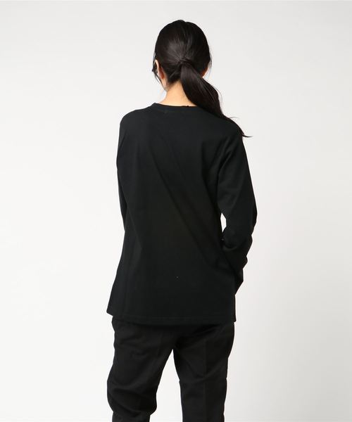 PUNYUS（プニュズ）の「ワンポイントロゴロンT（Tシャツ/カットソー・レディース・ホワイト/ブラック/イエロー・1/2/3/4）」の5枚目の写真