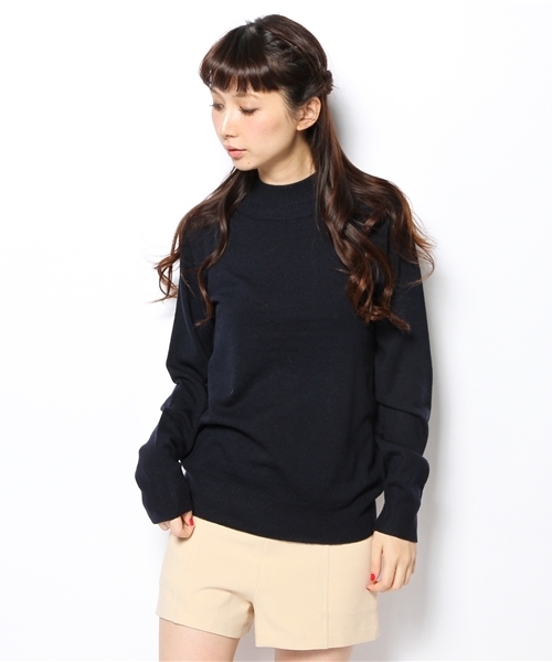 Another Edition(アナザーエディション)の「AE HI/N PO(ニット/セーター・レディース・ネイビー/オフホワイト/ダークグレー/ワインレッド・フリー)」の4枚目の写真