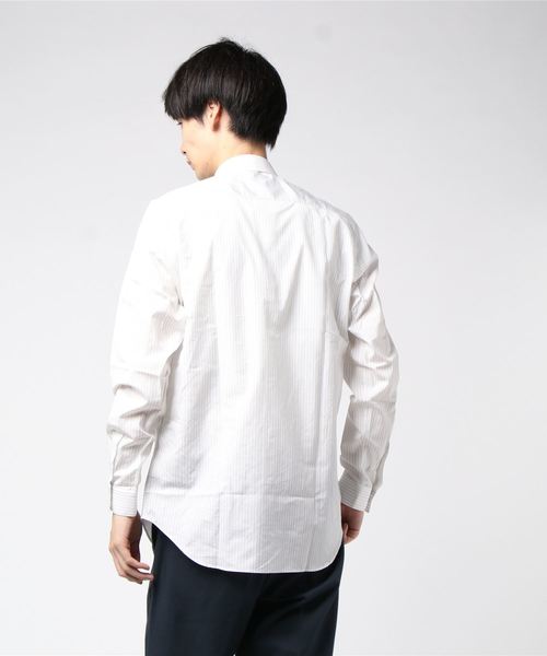 JOHN LAWRENCE SULLIVAN（ジョンローレンスサリバン）の「BROADCLOTH TAB COLLAR SHIRT（シャツ/ブラウス・メンズ・ホワイト/ブラック・46/44/48）」の4枚目の写真